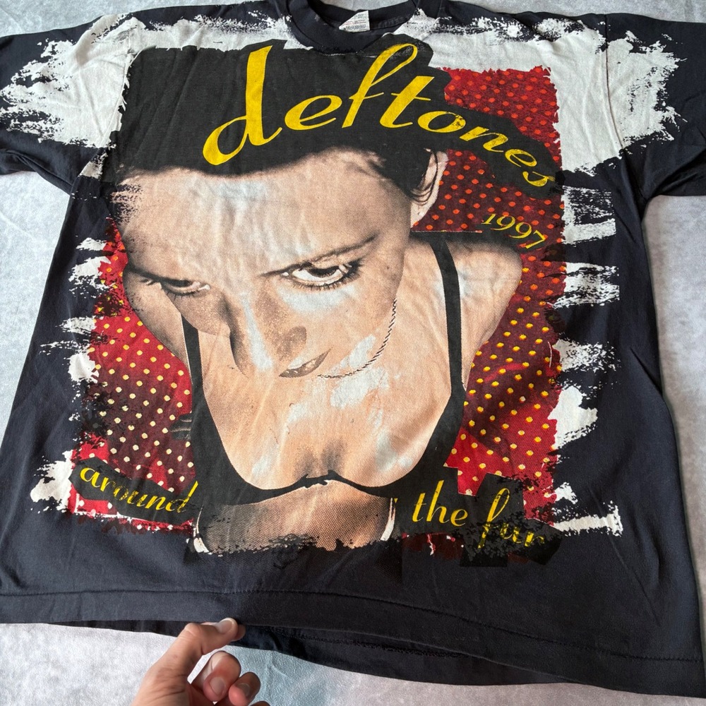 Deftones Around the Fur Graphic T-Shirt XL Single Stitch Modern Reprint Black - Picture 2 of 7